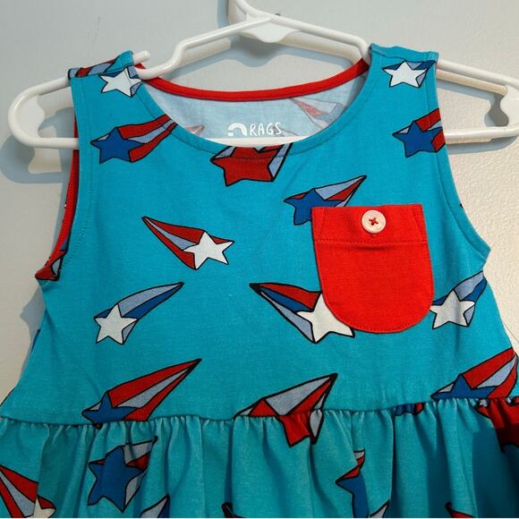 NWT Rags Shooting Stars Patriotic Tiered Dress – 2T - Picture 5 of 8